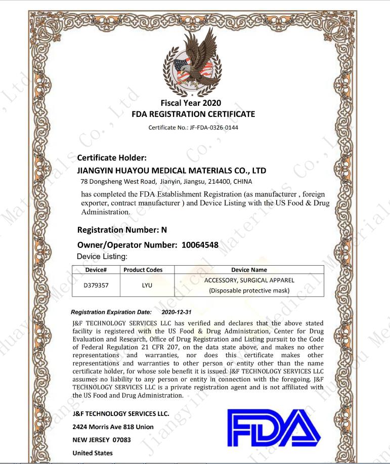 FDA Registered & Certified FDA registered and certified